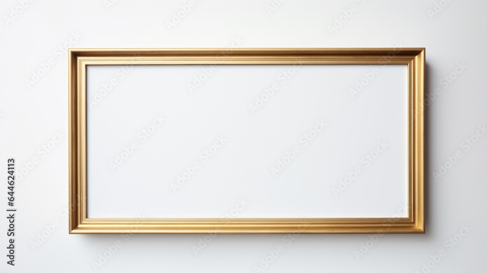 Gold frame on a white background Gold frame on a white background