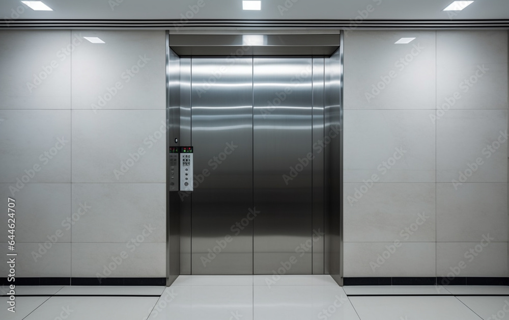 Blank Lcd screen media disply on wall Indoor Building with elevator Blank Lcd screen media disply on wall Indoor Building with elevator