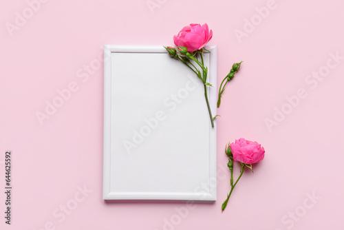 Blank photo frame with flow...
