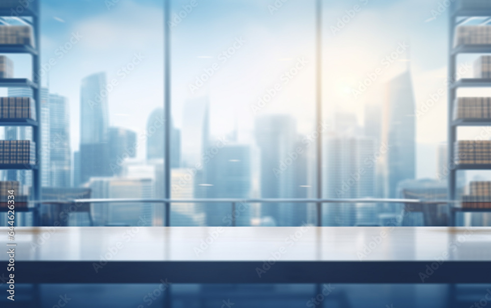 Blur background of empty modern office background in city center workspace interior design Blur background of empty modern office background in city center workspace interior design