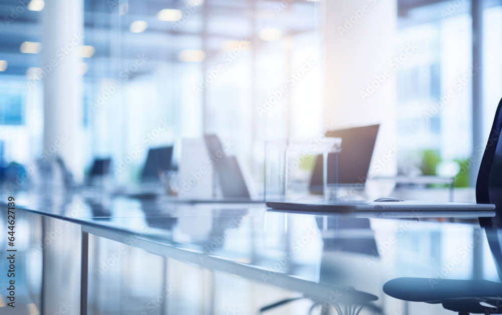 Blur background of empty modern office background in city center workspace interior design Blur background of empty modern office background in city center workspace interior design