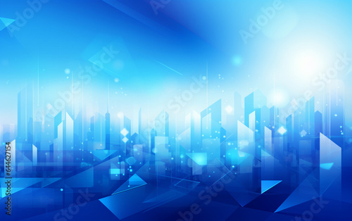 Bright blue business background