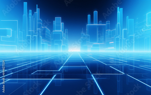 Bright blue business background