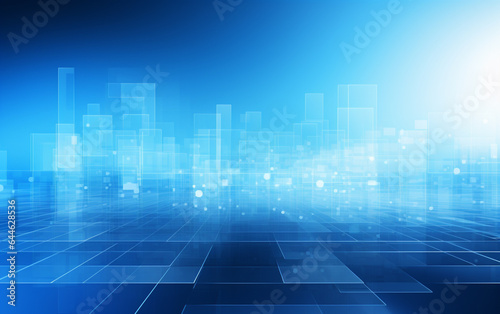 Bright blue business background