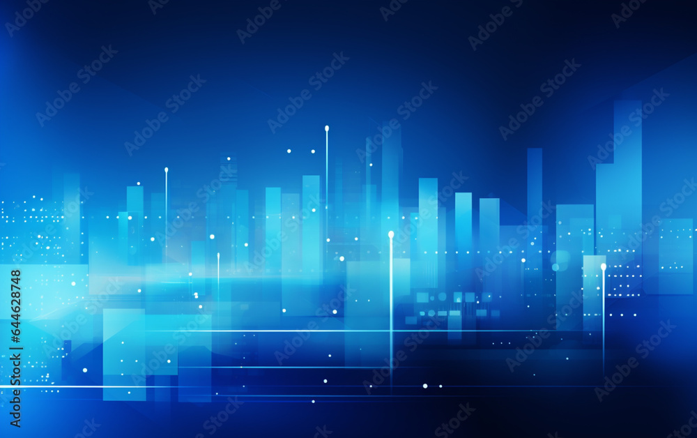Fototapeta premium Bright blue business background