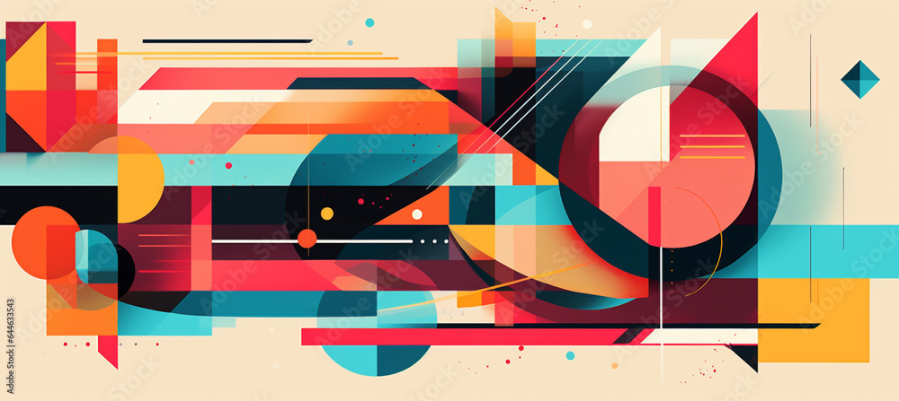 Obraz premium Deconstructed Abstract Vector Pattern Design 