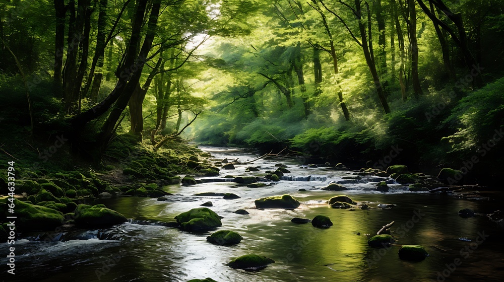 Obraz premium river in the forest