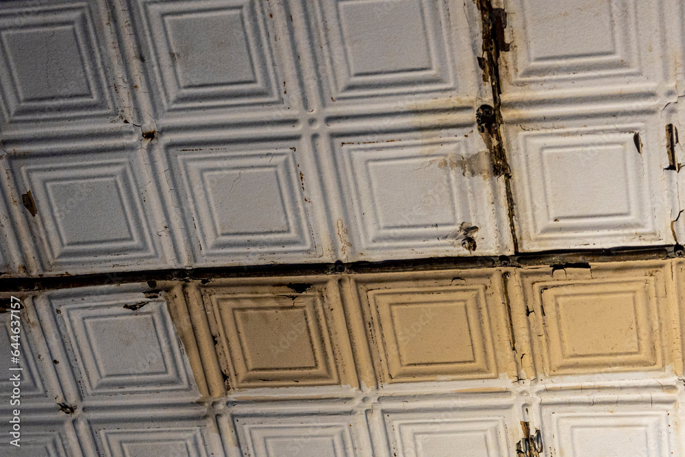 Fototapeta premium Background of antique ceiling tiles.