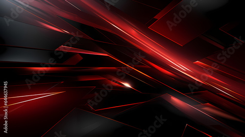 Futuristic 3D Render: High-Tech Abstract Dark Red Background