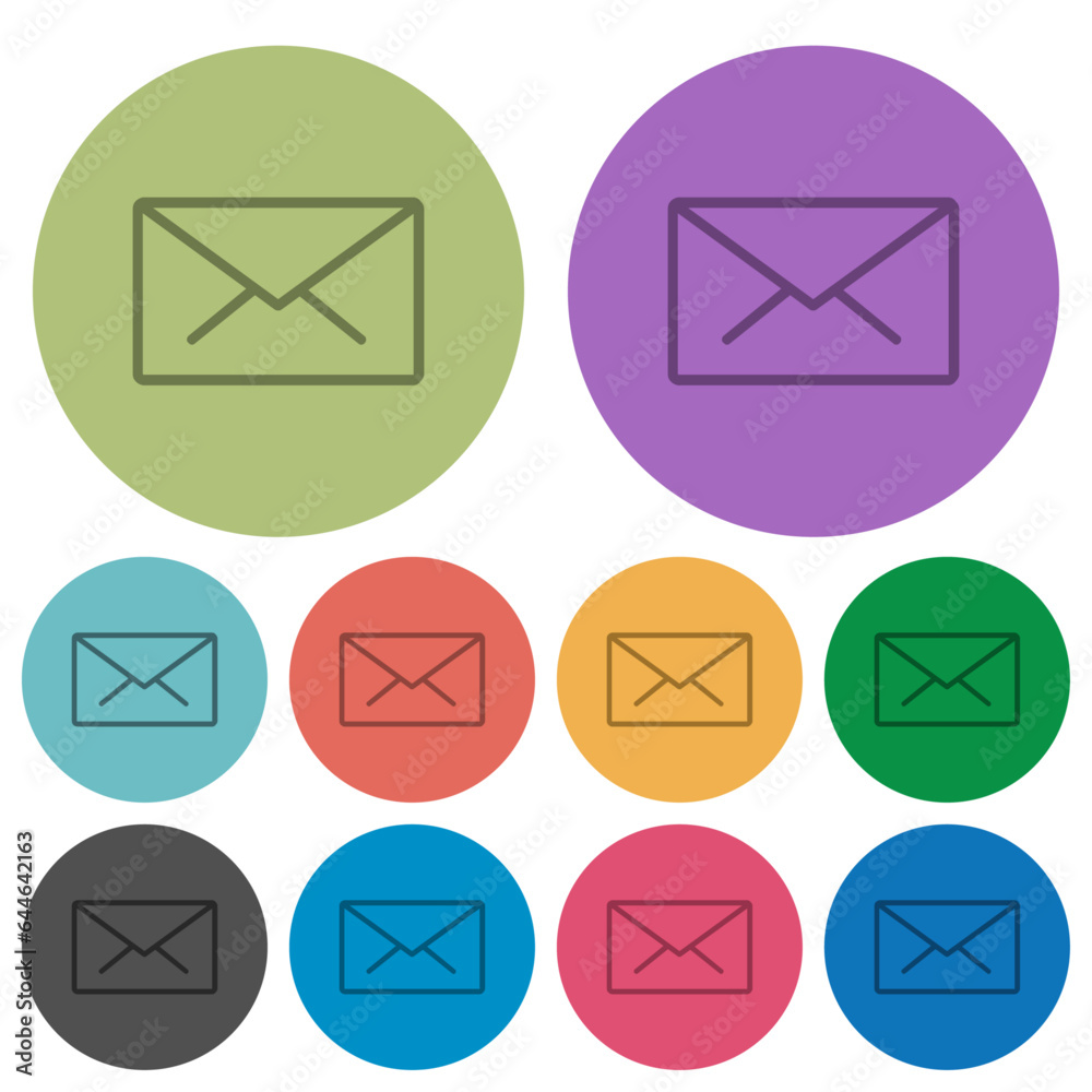 Envelope outline color darker flat icons Envelope outline color darker flat icons