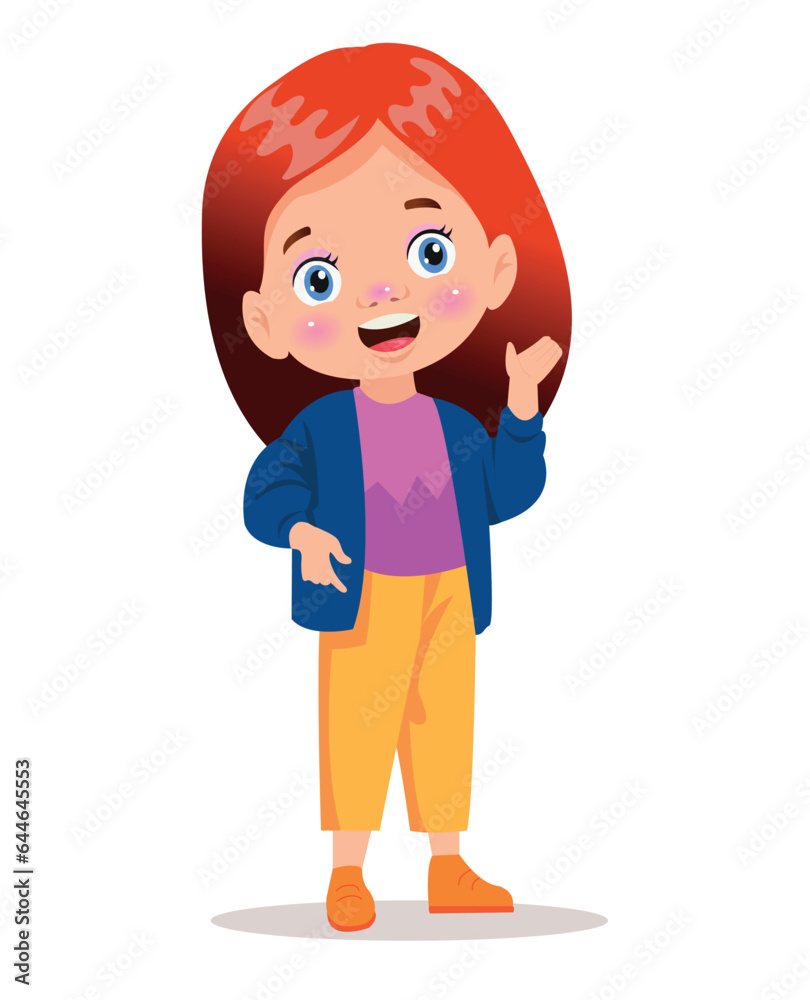 Vector Illustration cute little kids