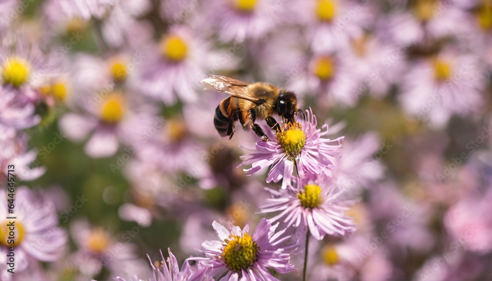 Bright sunny day with bees working on beautiful colorful natural flower background in spring and summer Bright sunny day with bees working on beautiful colorful natural flower background in spring and summer