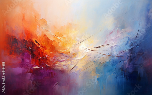 Oil painting abstract style artwork on canvas 