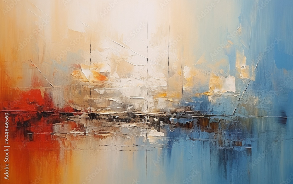 Obraz premium Oil painting abstract style artwork on canvas