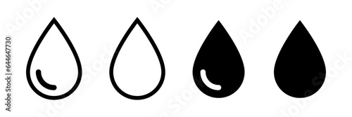 Water drop icon set