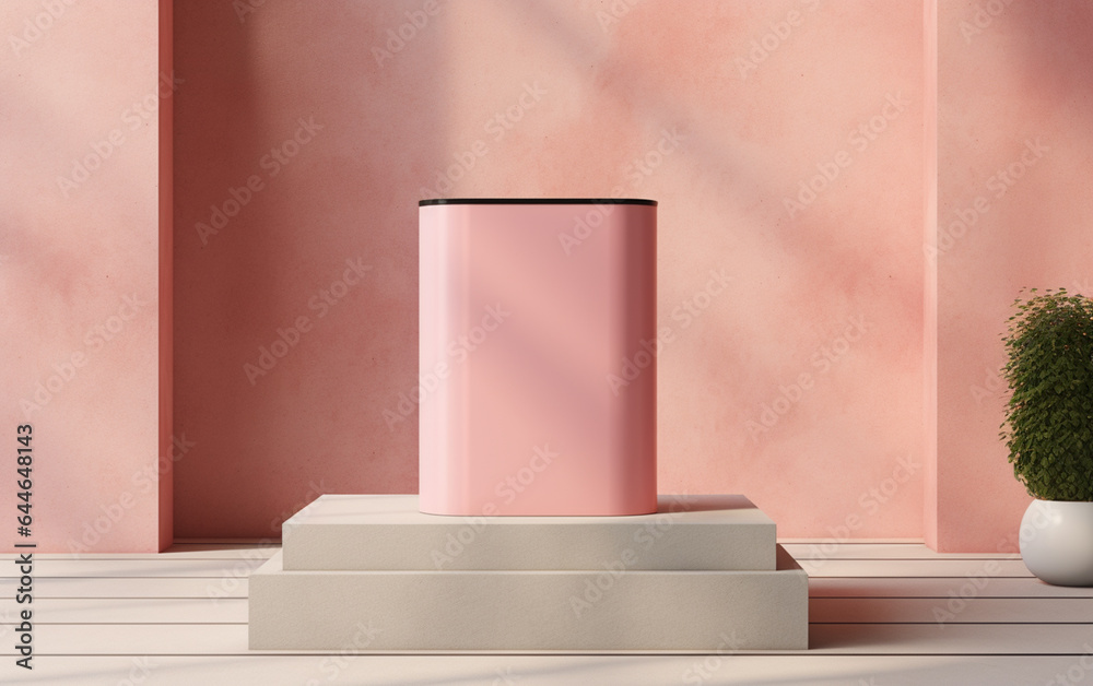 Podium mockup display with for product presentation Podium mockup display with for product presentation