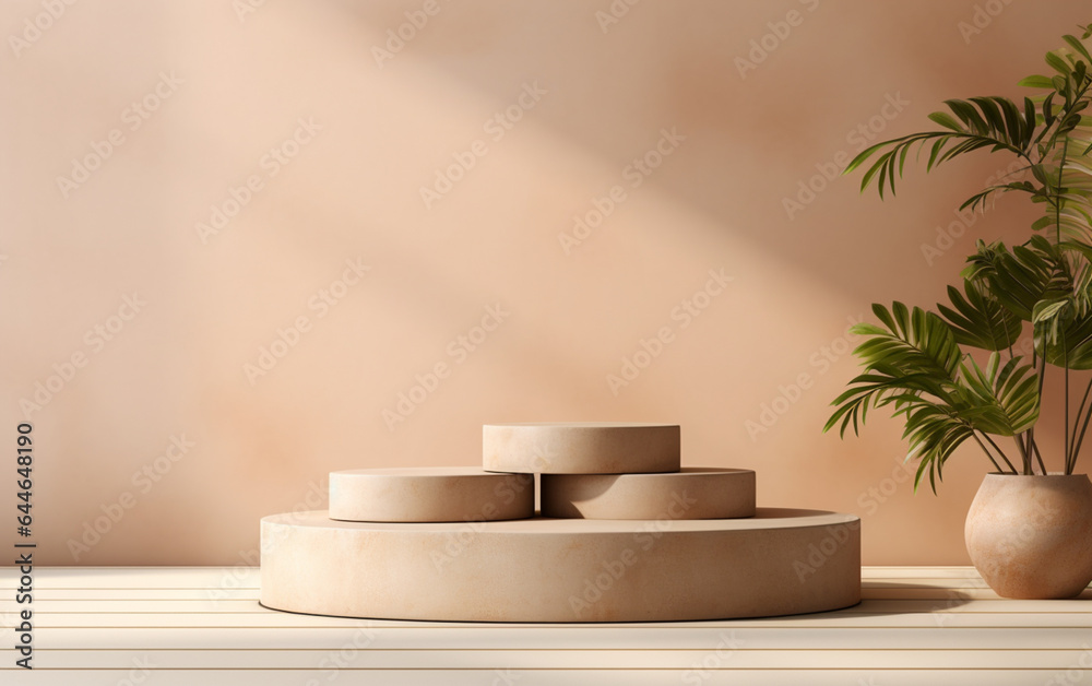 Podium mockup display with for product presentation Podium mockup display with for product presentation