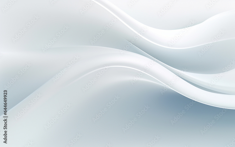 Naklejka premium Smooth white wave background