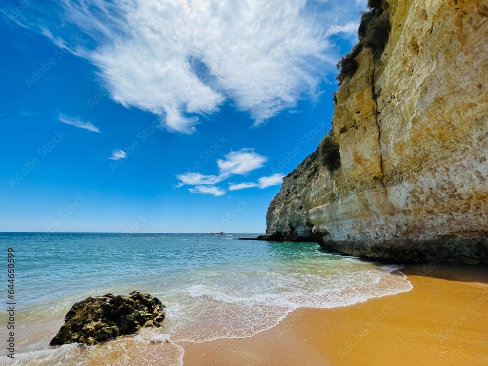 Praia do Carvoeiro, in the Algarve region, southern Portugal. Praia do Carvoeiro, in the Algarve region, southern Portugal.