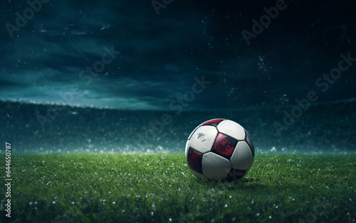 Soccer field with ball 