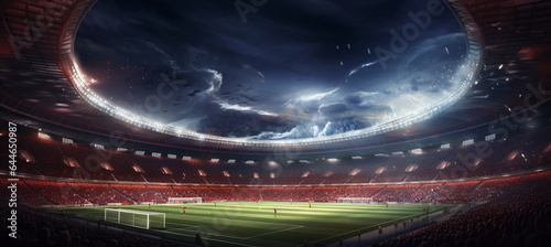 Soccer football stadium with floodlights © MUS_GRAPHIC