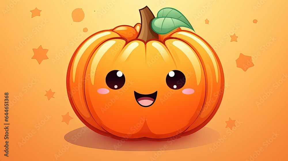 a happy 2D illustration of a jack o lantern for halloween a happy 2D illustration of a jack o lantern for halloween