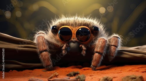 Fotografia Friendly and kawaii spider arachnid