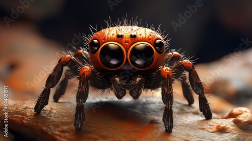 Canvas-taulu Friendly and kawaii spider arachnid