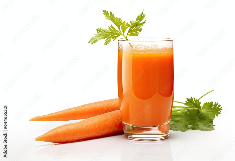 Fresh carrot juice isolated on the white background Fresh carrot juice isolated on the white background