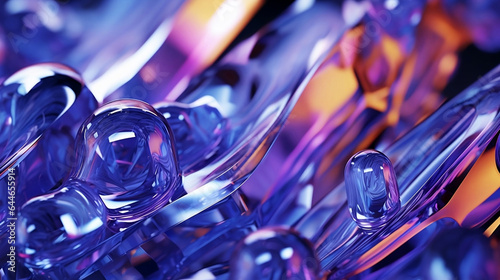 Background of Purple Liquid Crystal Molecular Arrangement. Generative AI