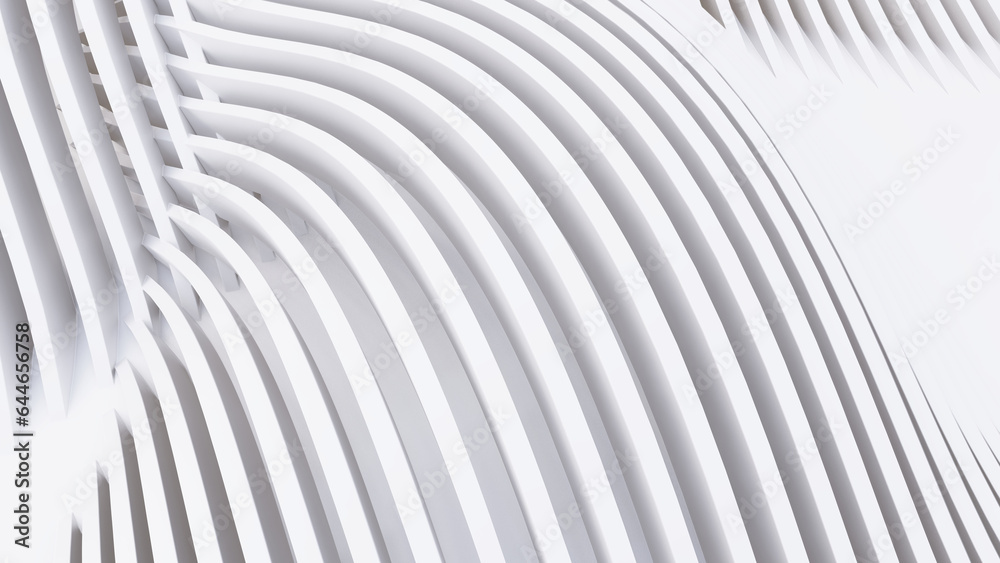Abstract Curved Shapes. White Circular Background. Abstract Curved Shapes. White Circular Background.