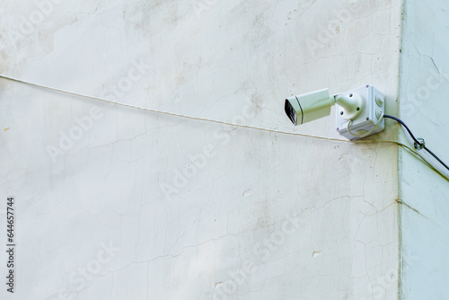 Surveillance Camera . Background with selective focus and copy space