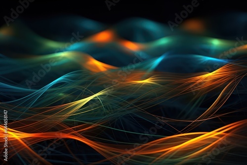 Abstract futuristic backdrop with glowing waves and neon lines. concept of energy  technology and innovation. Vibrant  artistic  and innovative concept