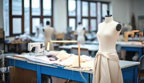 A tools and equipment of the fashion design in workshop. photo