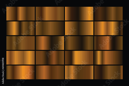 Bronze gold gradients. EPS 10