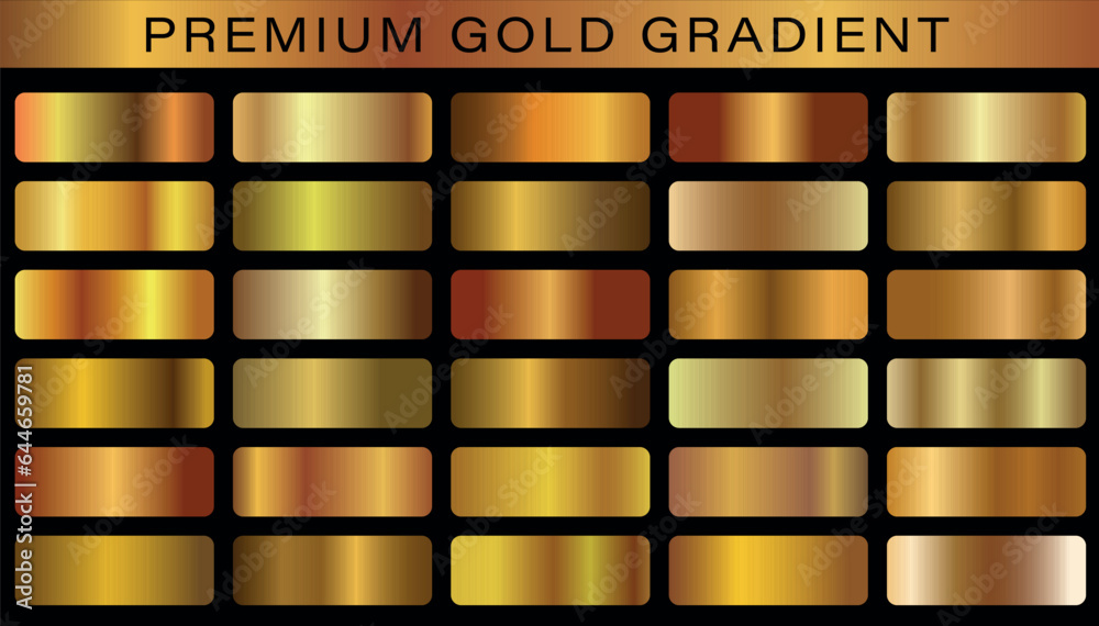 Bronze gold gradients. EPS 10 Bronze gold gradients. EPS 10