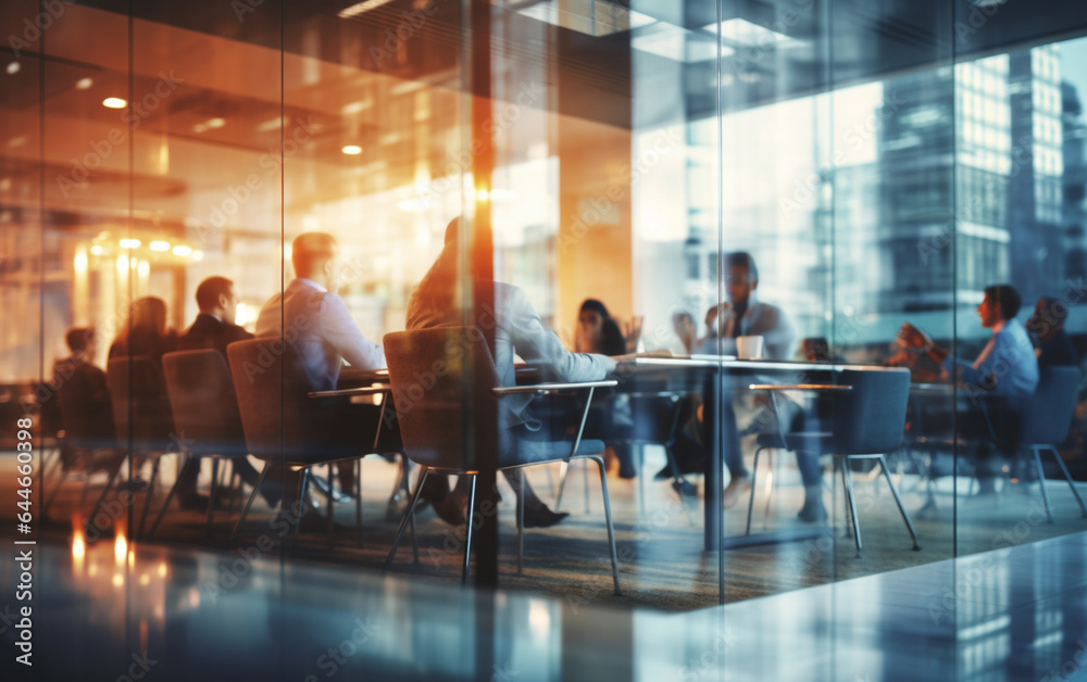 Blurred soft of people meeting at table business people talking in modern office Blurred soft of people meeting at table business people talking in modern office