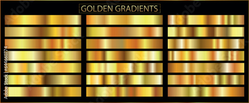 Bronze gold gradients. EPS 10