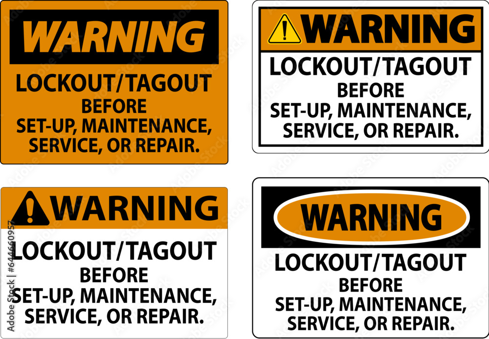Warning Label: Lockout/Tagout Before Set-Up, Maintenance, Service Or Repair