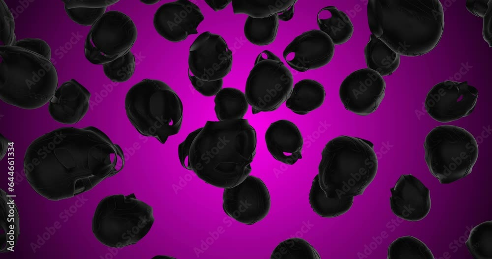Black Mexican Masks falling slow motion