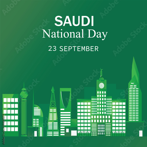 Vector detailed saudi national day background