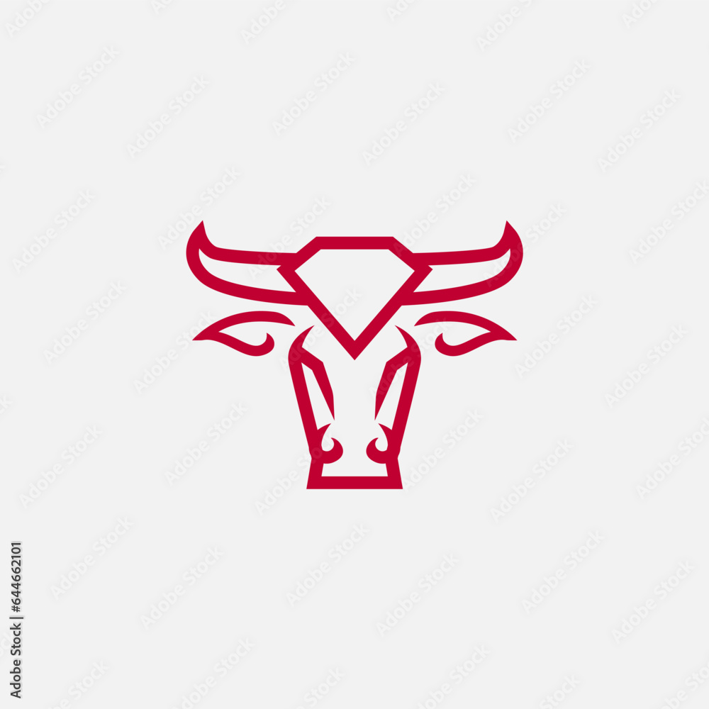 vector bull diamond logo design vector illustration vector bull diamond logo design vector illustration