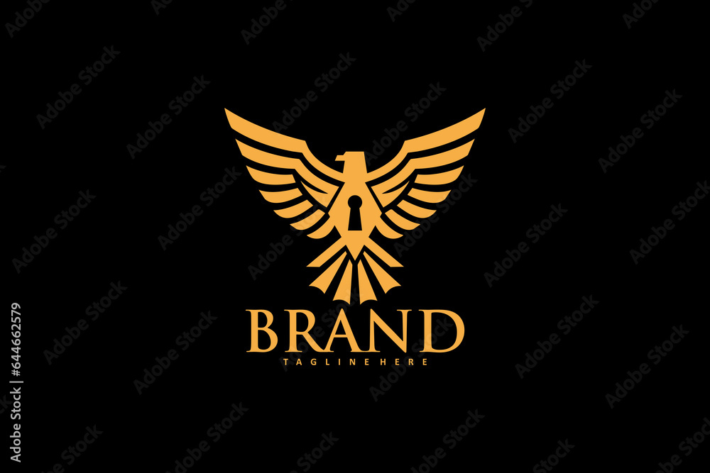 Obraz premium golden eagle with wings Logo