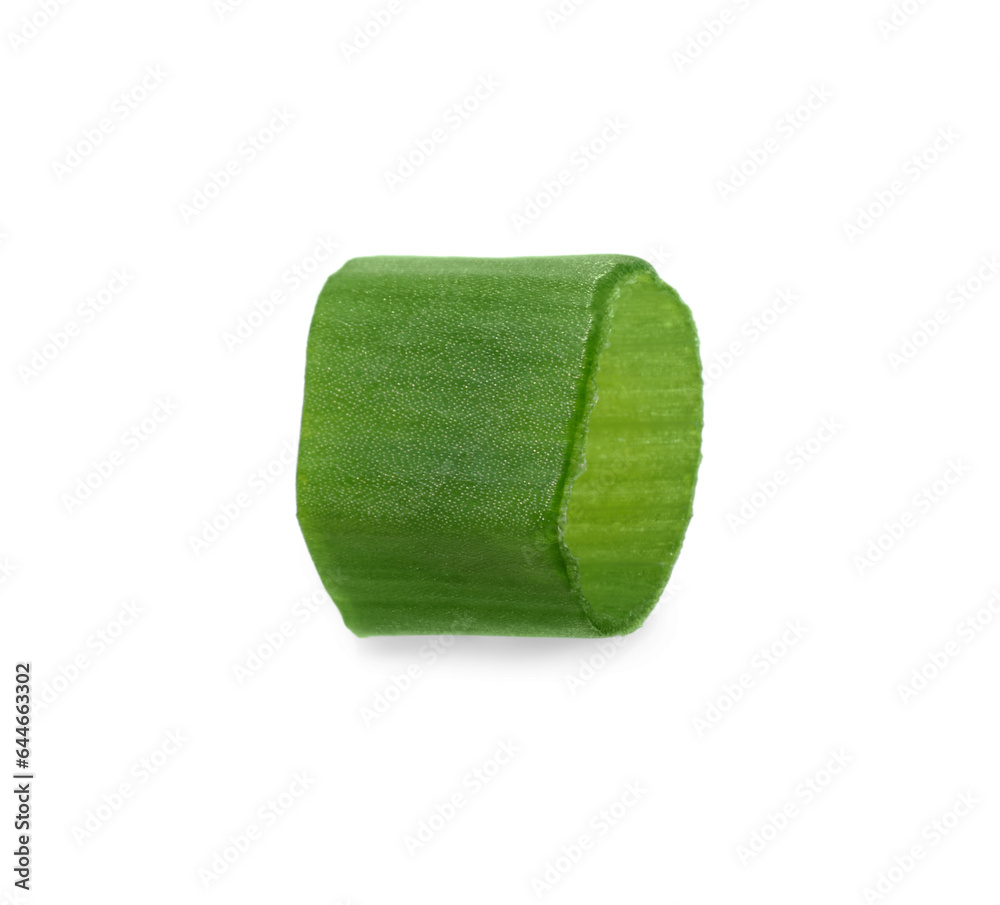 Fototapeta premium Piece of fresh green onion isolated on white