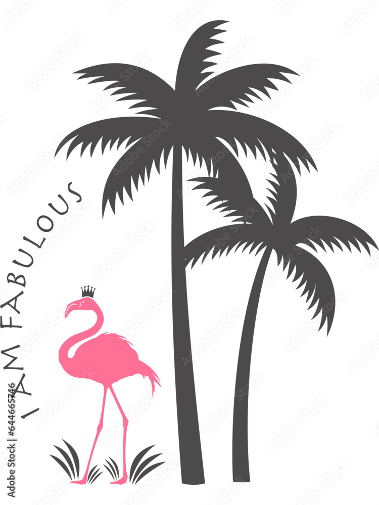 Naklejka premium Flamingo mit transparentem Hintergrund