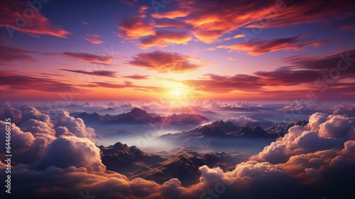日が昇る空の美しい風景 © shin project