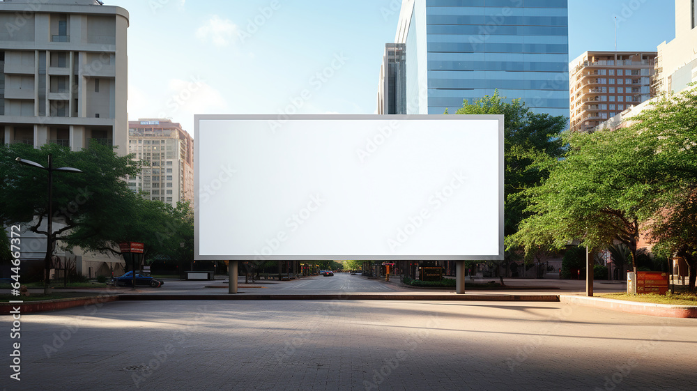 a billboard placed in a bustling urban environment a billboard placed in a bustling urban environment