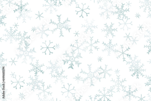 手描きの雪片の背景イラスト