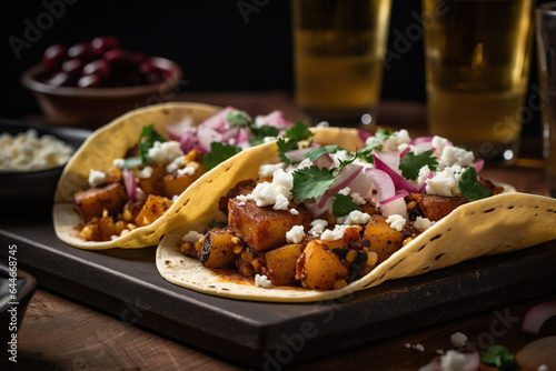 Flavorful Fiesta: Spicy Potato Tacos with Customizable Toppings