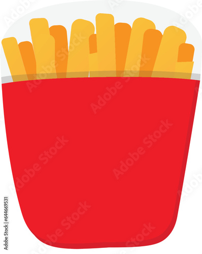 french fries in a red box